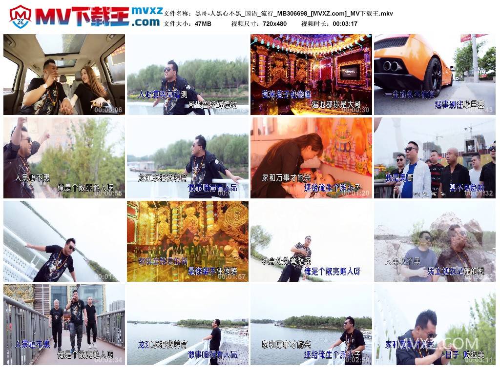 黑哥-人黑心不黑_国语_流行_MB306698